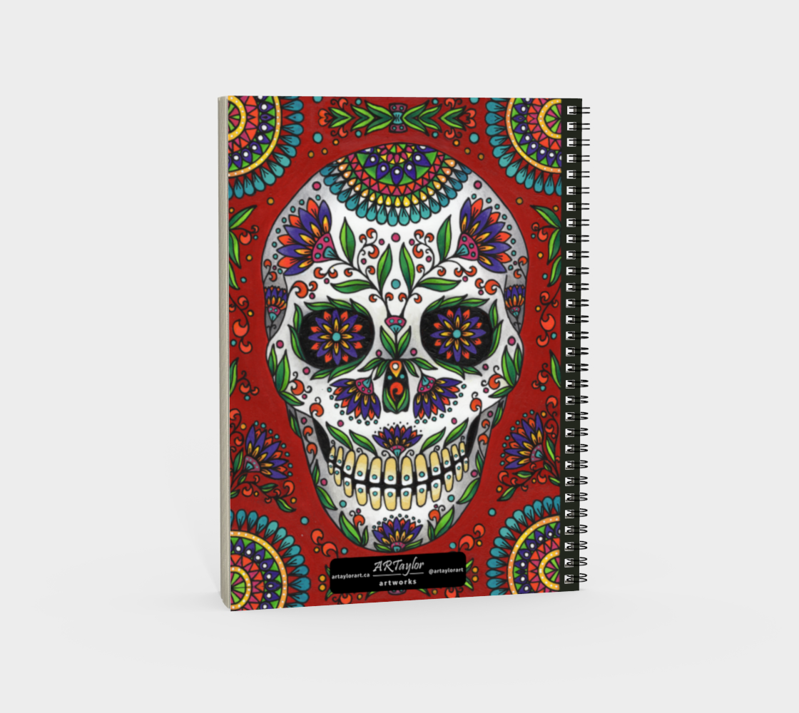 Spiral Notebook (portrait) Red Skull