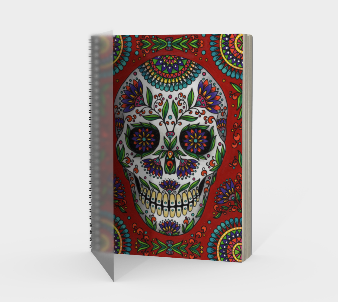 Spiral Notebook (portrait) Red Skull