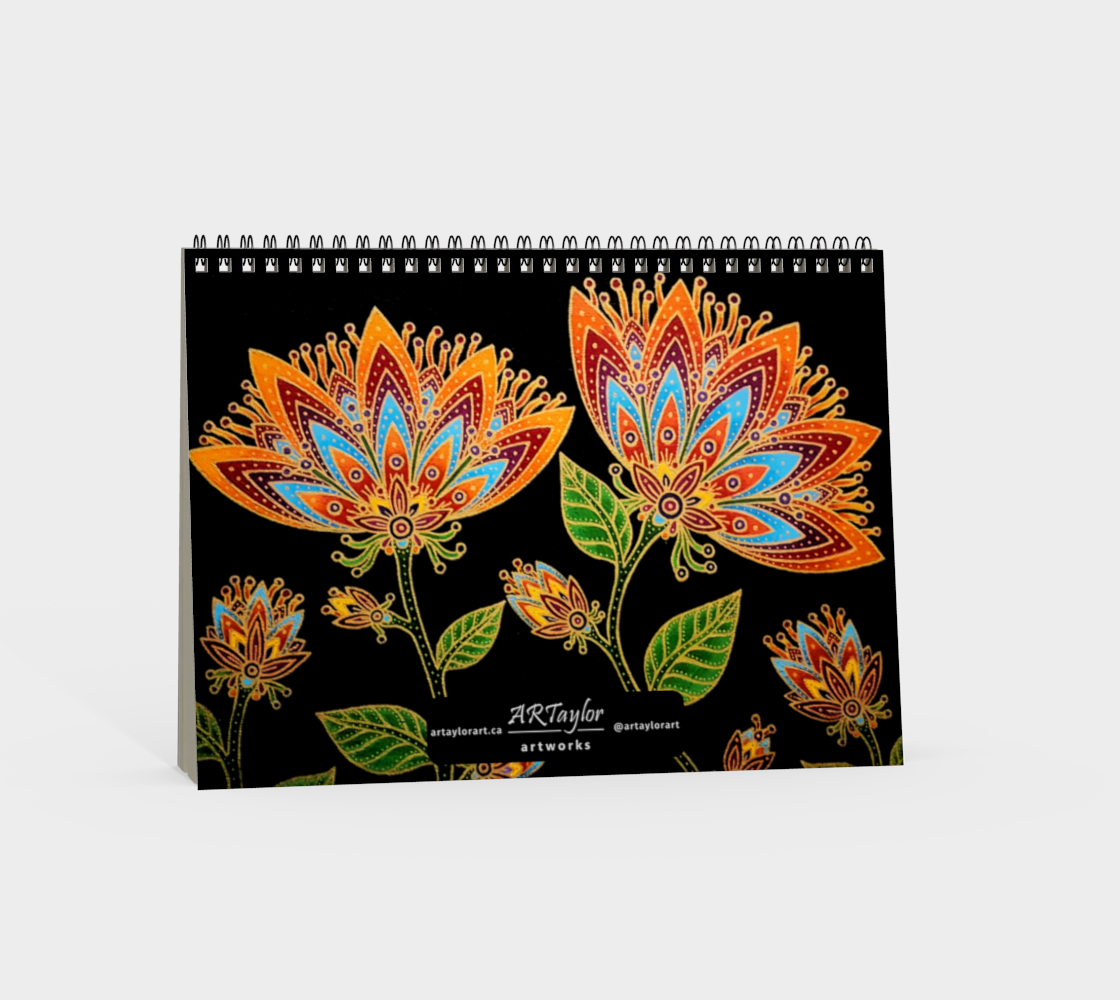 Spiral Notebook (landscape) Fab Floral